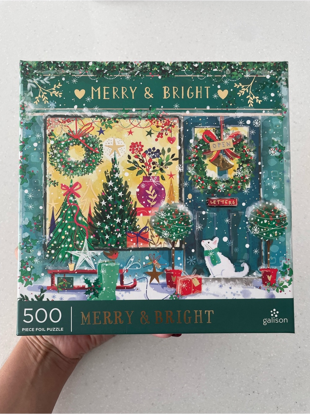 Galison - 500 Piece Foil Puzzle // Merry & Bright